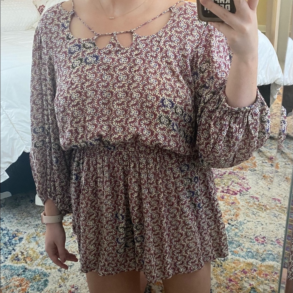 Anthropologie Long Sleeve Romper